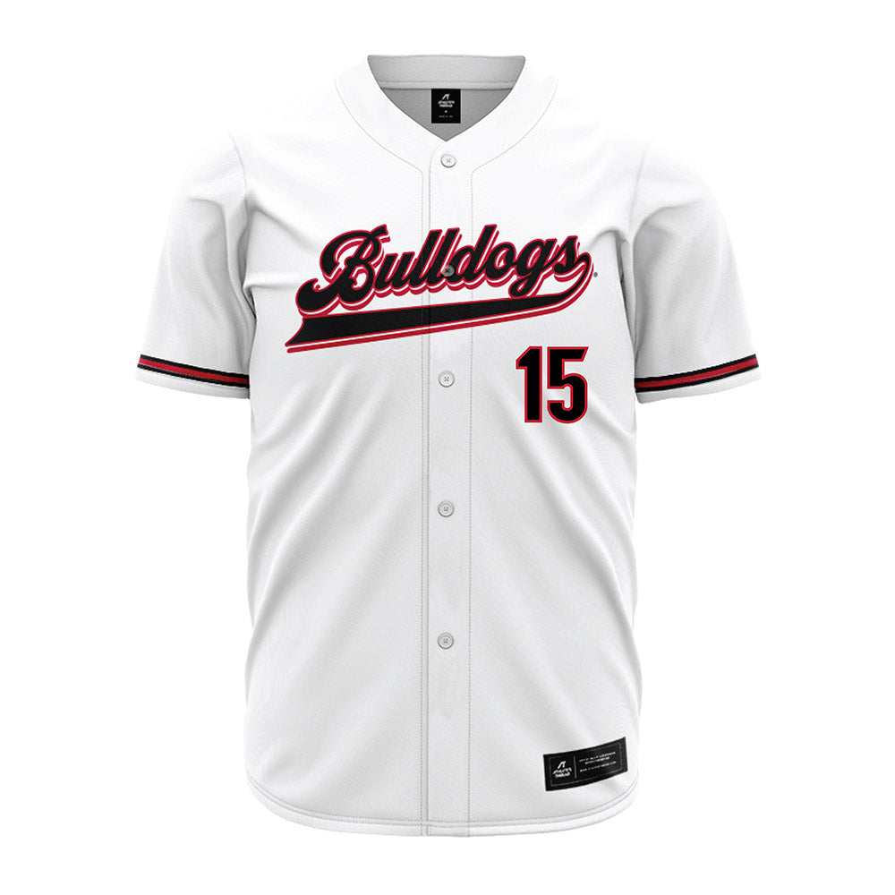 Georgia - NCAA Baseball : Ty Peeples - White Jersey-0