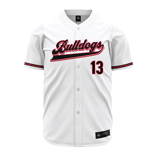 Georgia - NCAA Baseball : Scott Newman - White Jersey-0