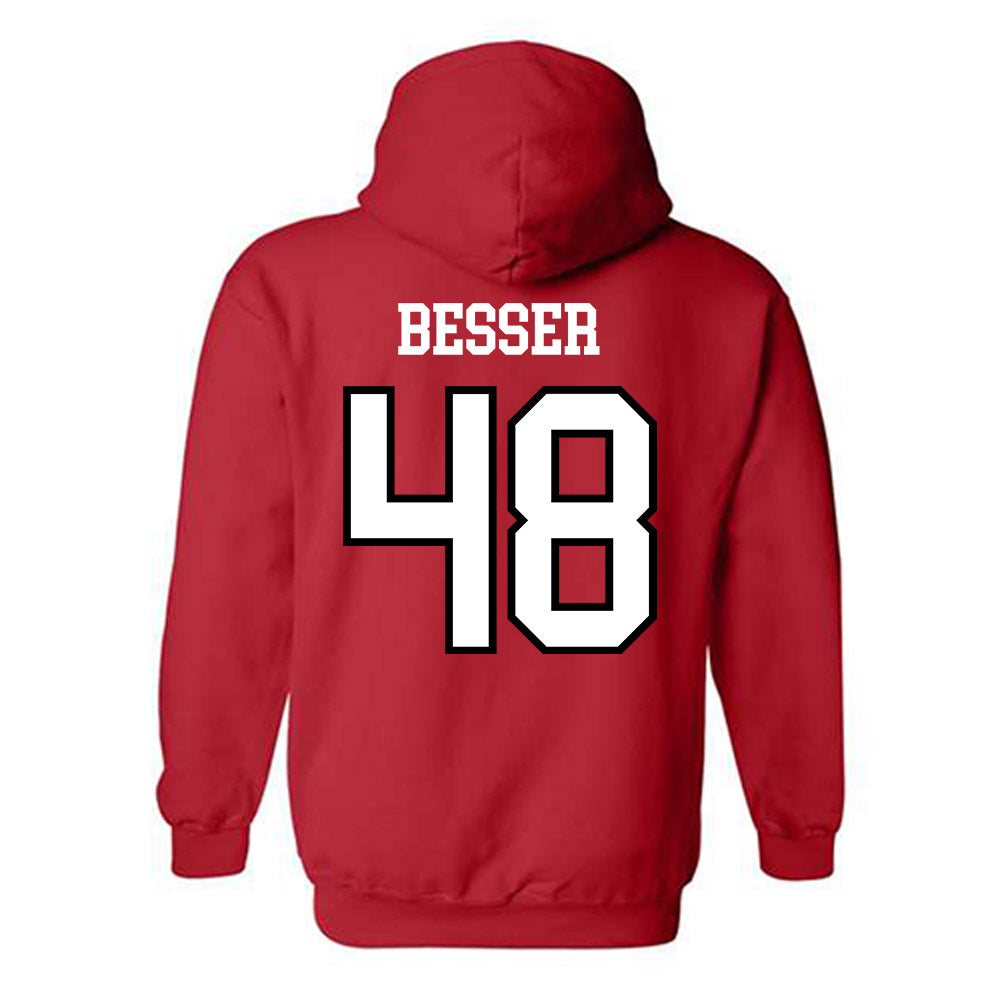 UNLV - NCAA Football : CJ BESSER - Classic Shersey Hooded Sweatshirt-1