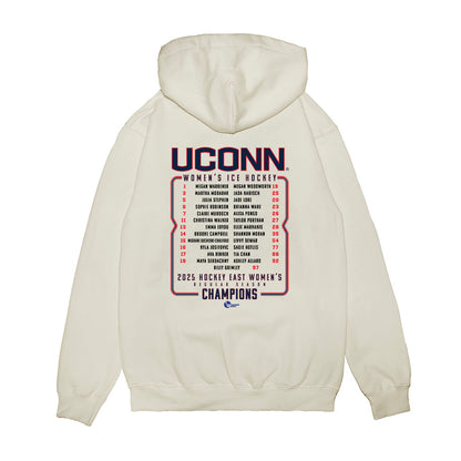 UConn - NCAA Women's Ice Hockey : - Team Roster Premium Hooded Sweatshirt-1