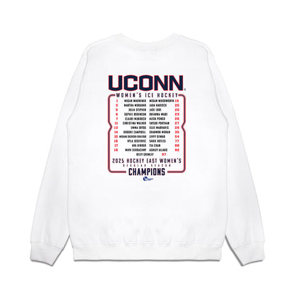 UConn - NCAA Women's Ice Hockey : - Team Roster Premium Crewneck Sweatshirt-1