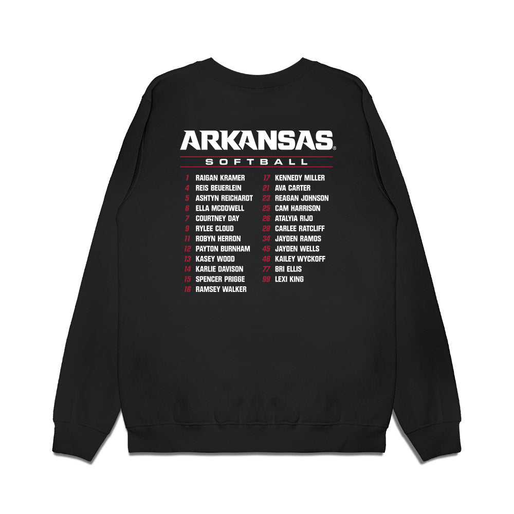 Arkansas - NCAA Softball : - Roster Premium Crewneck Sweatshirt-1