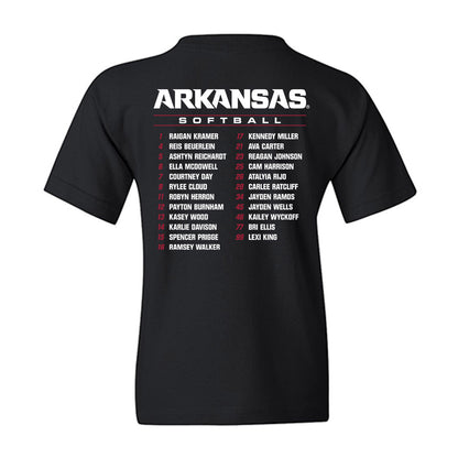 Arkansas - NCAA Softball : - Roster Youth T-Shirt-1