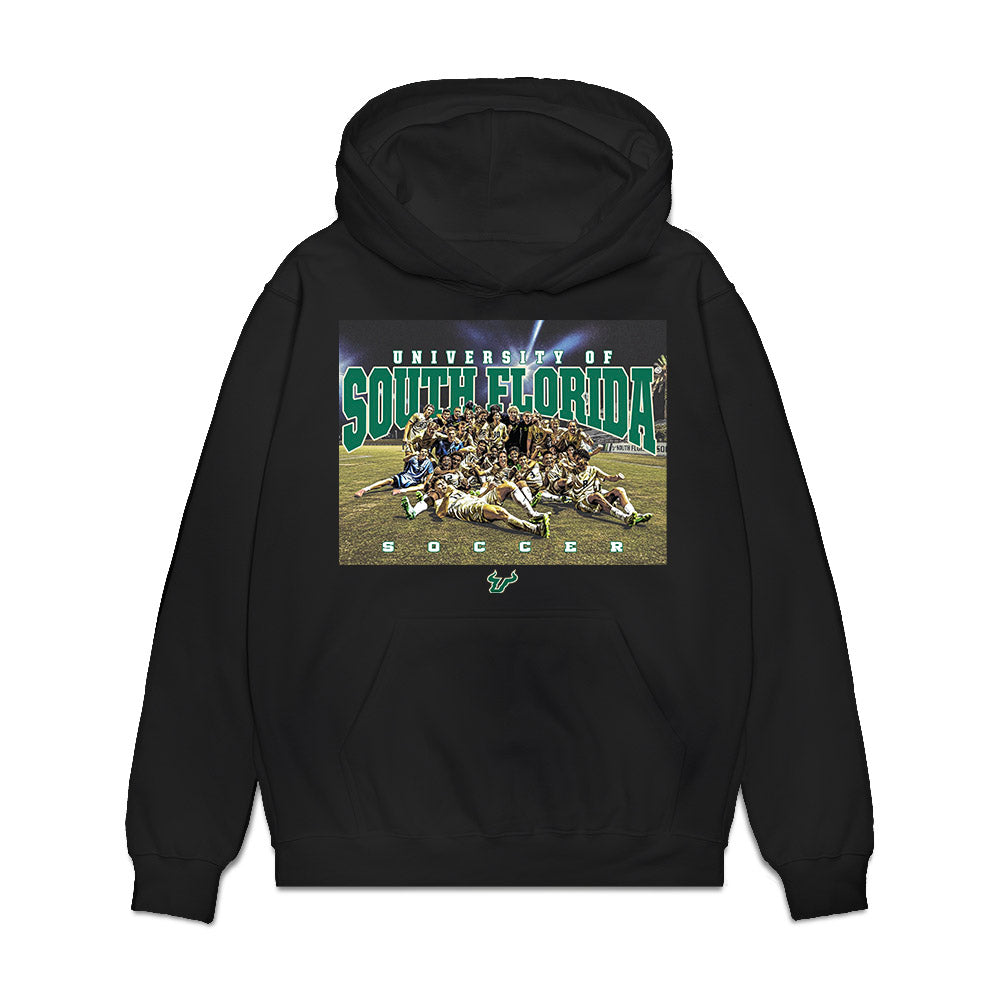 USF - NCAA Men's Soccer : - Team Caricature Premium Hooded Sweatshirt-0