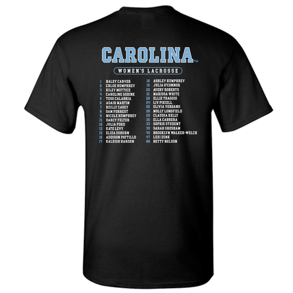 UNC - NCAA Women's Lacrosse : - Roster T-Shirt-1