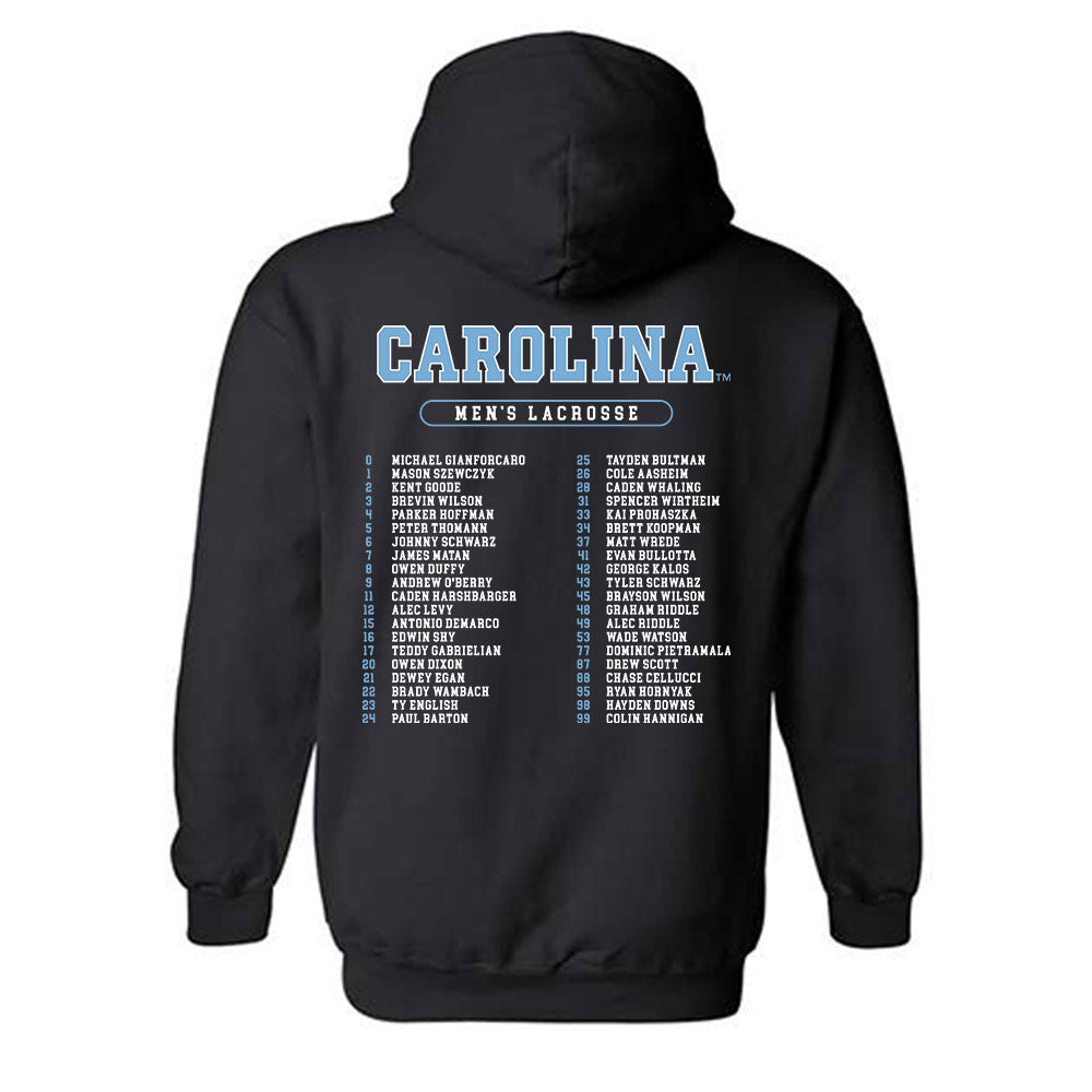 UNC - NCAA Men's Lacrosse : - Roster Hooded Sweatshirt-1