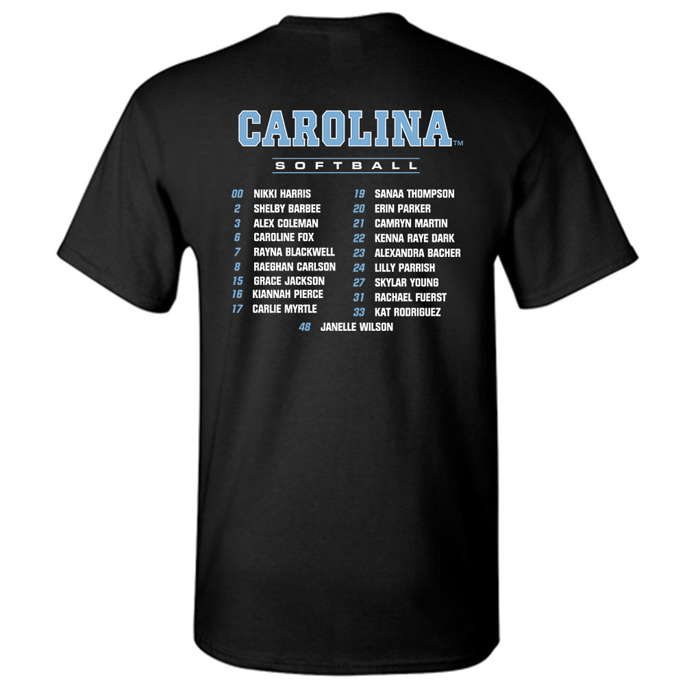 UNC - NCAA Softball : - Roster T-Shirt-1