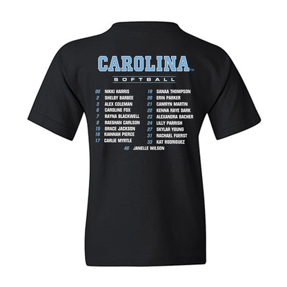 UNC - NCAA Softball : - Roster Youth T-Shirt-1
