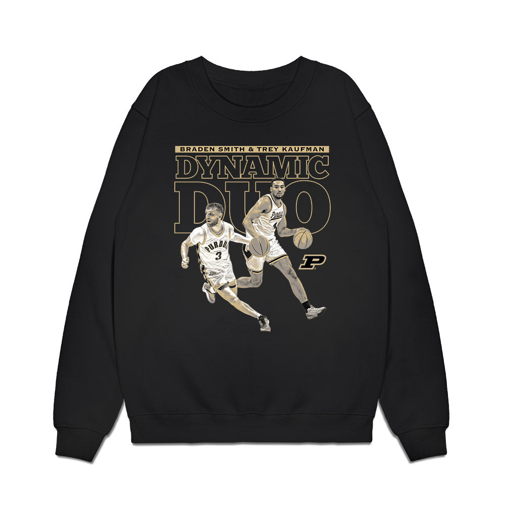 Purdue - NCAA Men's Basketball : - Dynamic Duo Collage Premium Crewneck Sweatshirt-0