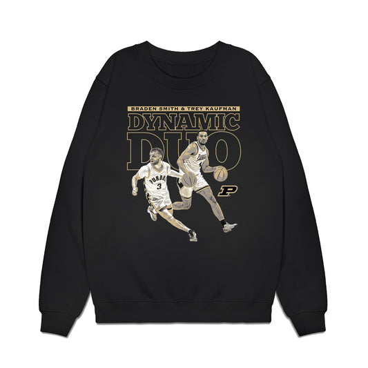 Purdue - NCAA Men's Basketball : - Dynamic Duo Collage Premium Crewneck Sweatshirt-0