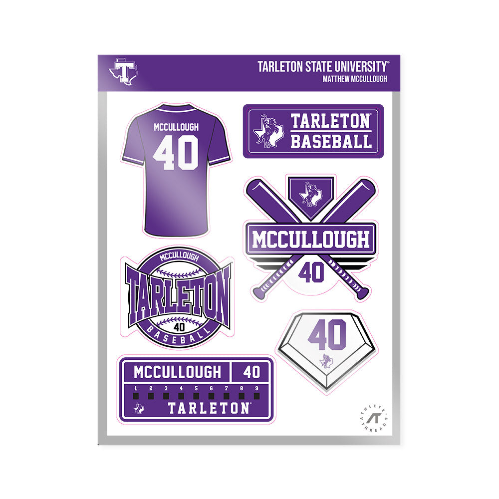 Tarleton State - NCAA Baseball : Matthew McCullough - Sticker Sheet-0