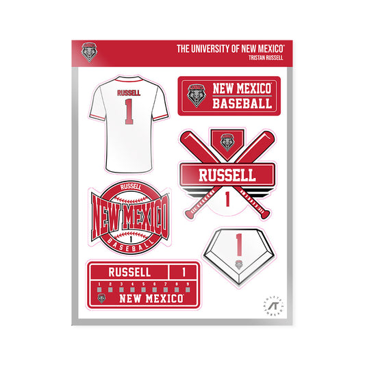 New Mexico - NCAA Baseball : Tristan Russell - Sticker Sheet-0