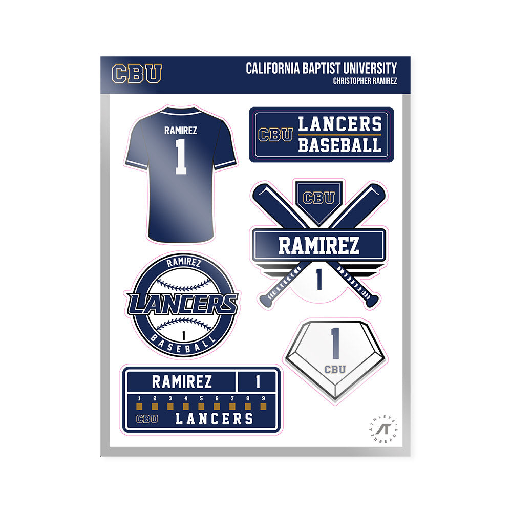 CBU - NCAA Baseball : Christopher Ramirez - Sticker Sheet-0
