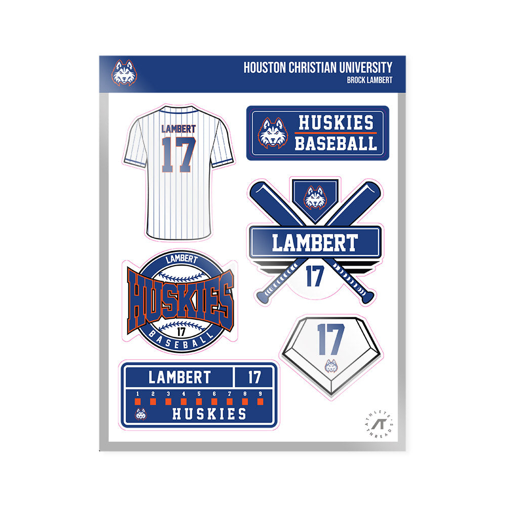 HCU - NCAA Baseball : Brock Lambert - Sticker Sheet-0