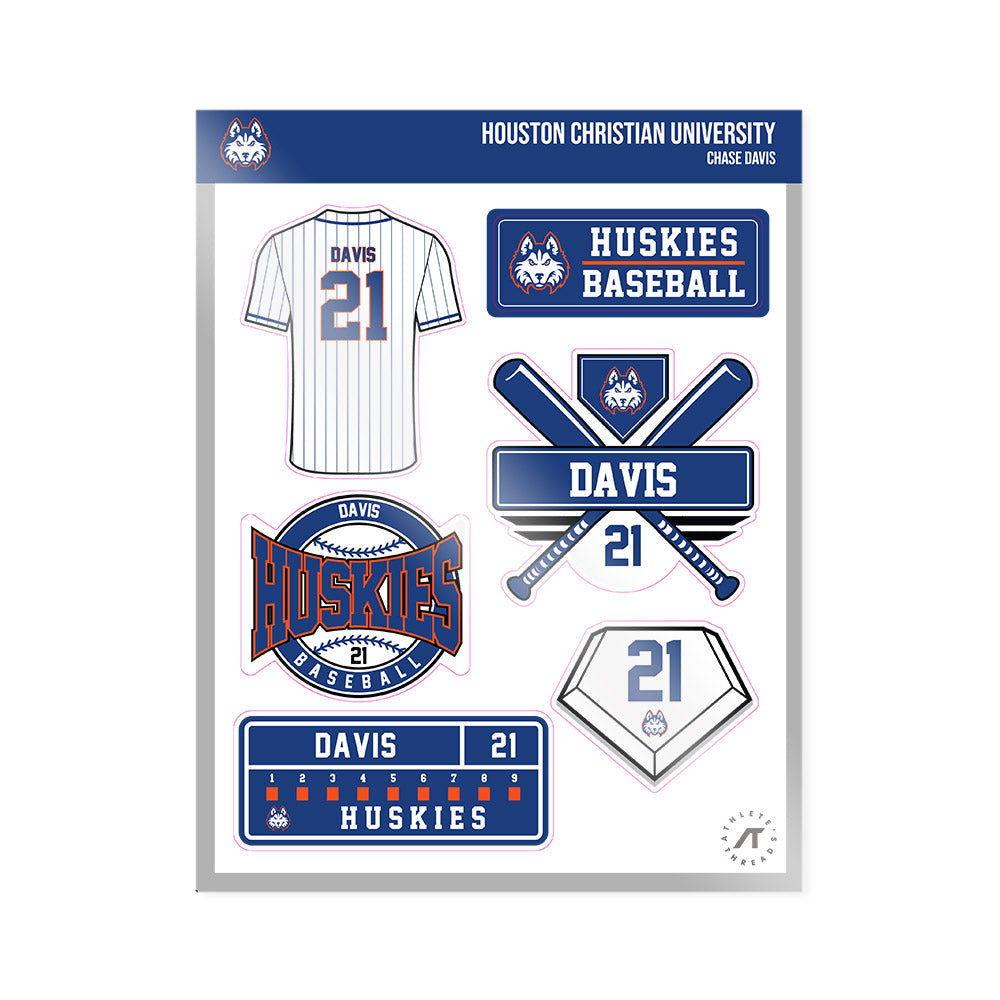HCU - NCAA Baseball : Chase Davis - Sticker Sheet-0