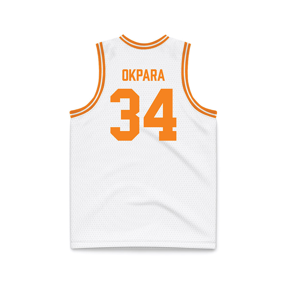Tennessee - NCAA Men's Basketball : Felix Okpara - White Basketball Jersey-1