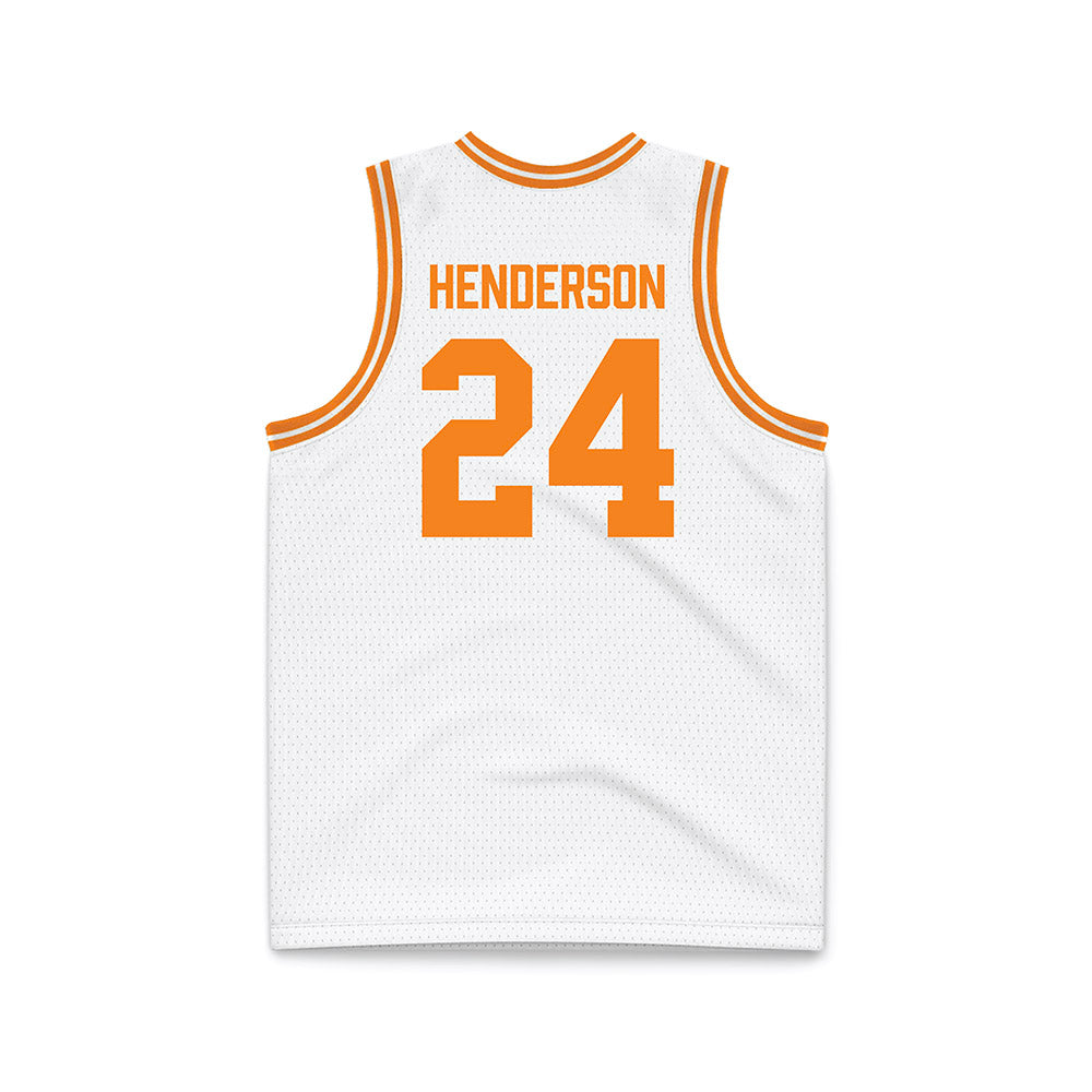 Tennessee - NCAA Men's Basketball : Troy Henderson - White Basketball Jersey-1