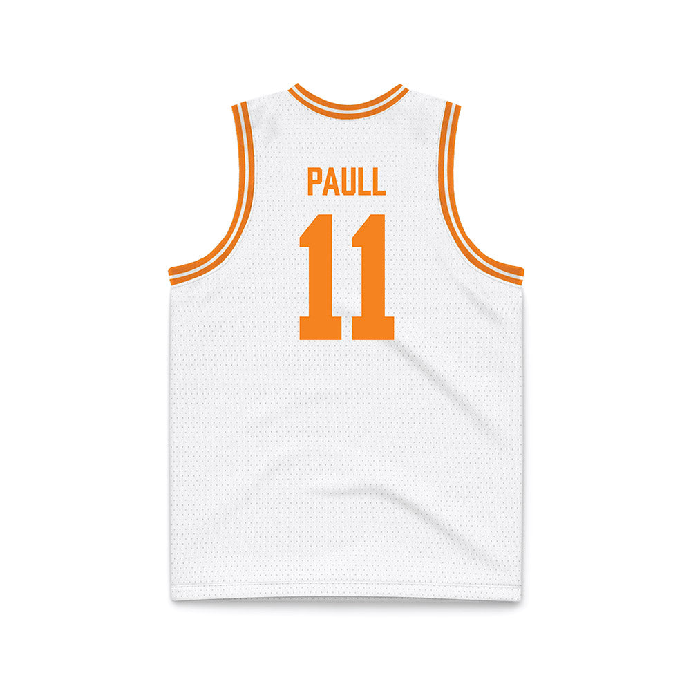 Tennessee - NCAA Men's Basketball : Gavin Paull - White Basketball Jersey-1