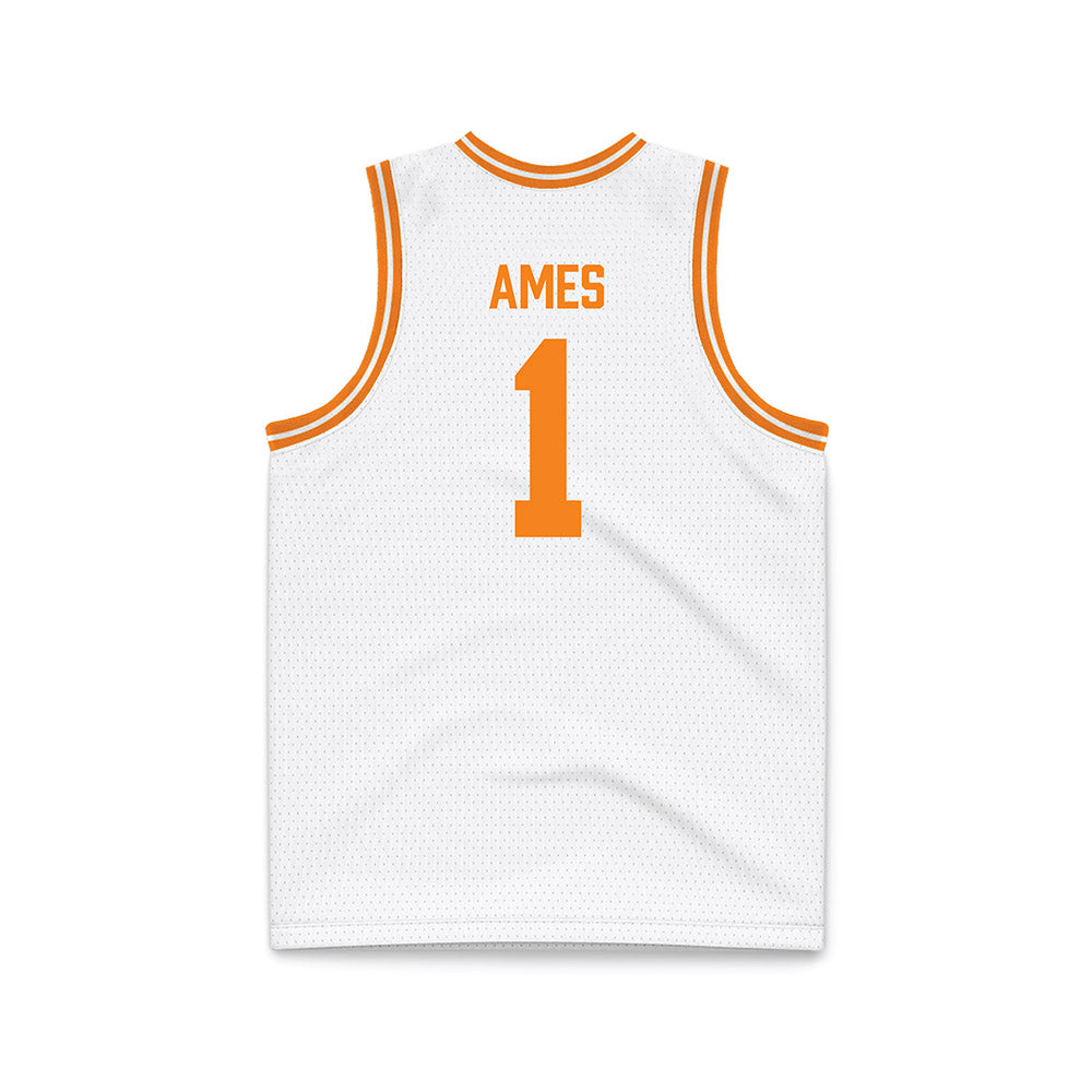 Tennessee - NCAA Men's Basketball : Darrin Ames - White Basketball Jersey-1