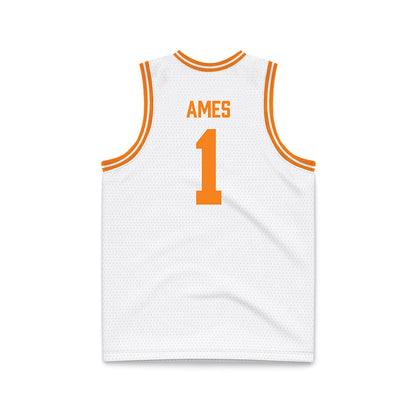 Tennessee - NCAA Men's Basketball : Darrin Ames - White Basketball Jersey-1