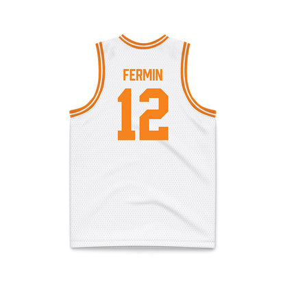 Tennessee - NCAA Men's Basketball : Christian Fermin - White Basketball Jersey-1