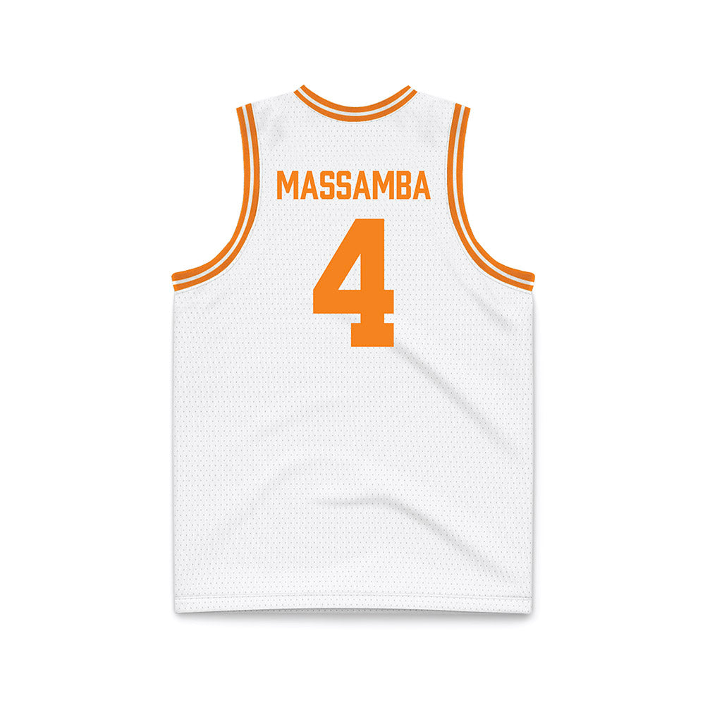 Tennessee - NCAA Men's Basketball : Clarence Massamba - White Basketball Jersey-1