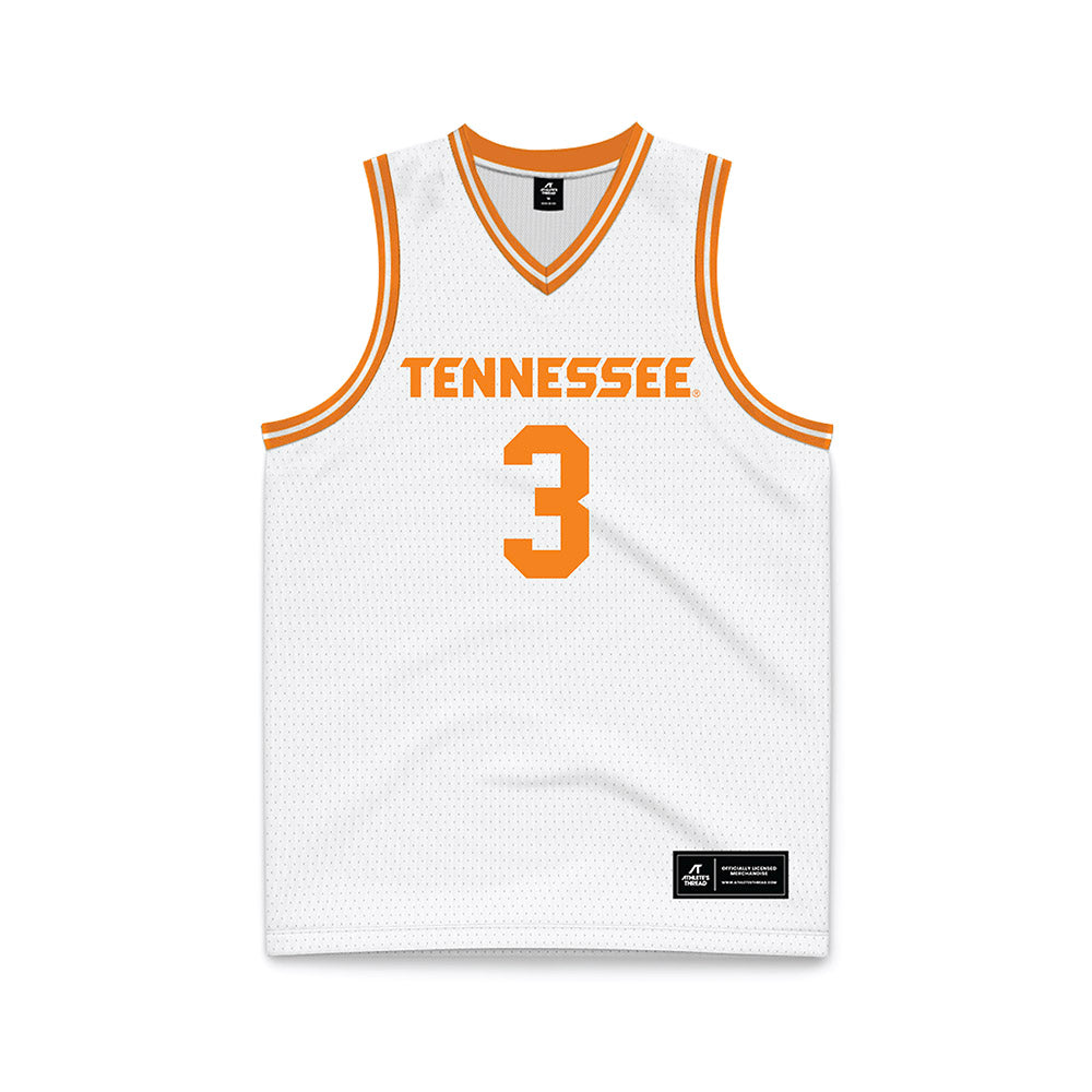 Tennessee - NCAA Men's Basketball : Terrence Hill - White Basketball Jersey-0