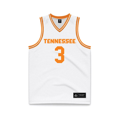 Tennessee - NCAA Men's Basketball : Terrence Hill - White Basketball Jersey-0