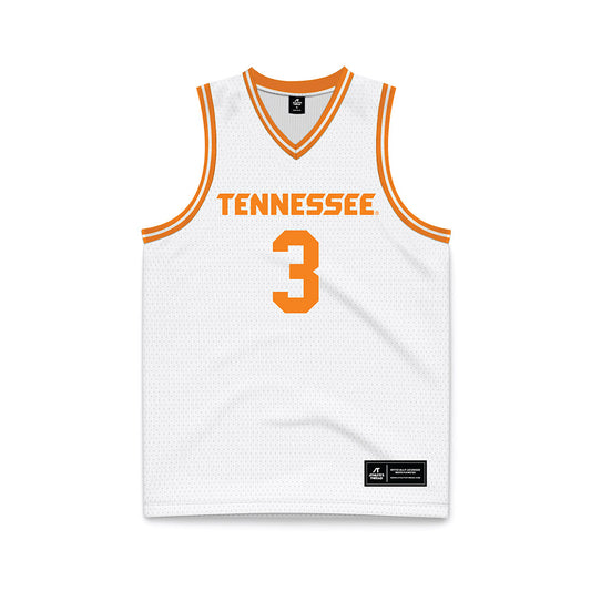 Tennessee - NCAA Men's Basketball : Terrence Hill - White Basketball Jersey-0