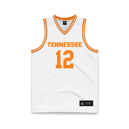 Tennessee - NCAA Men's Basketball : Christian Fermin - White Basketball Jersey-0