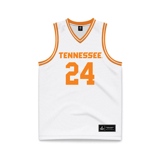 Tennessee - NCAA Men's Basketball : Troy Henderson - White Basketball Jersey-0