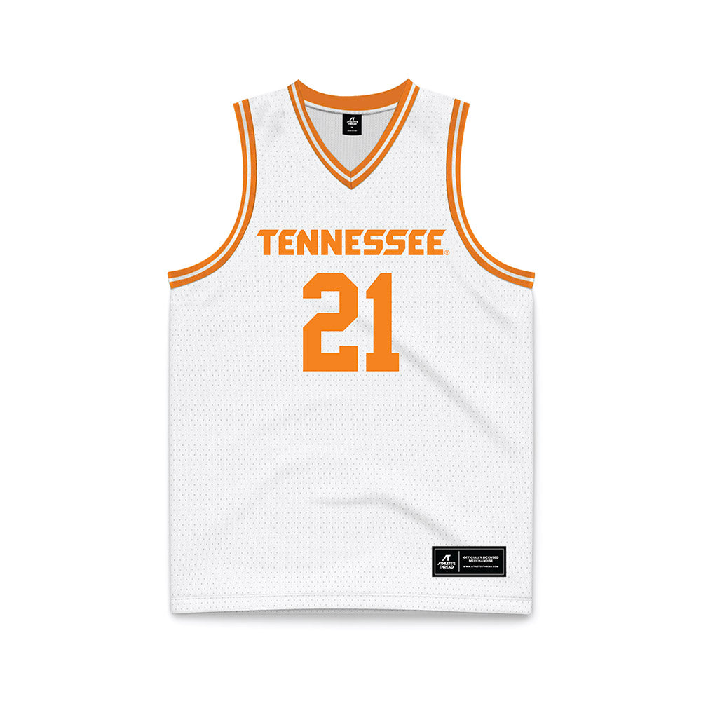 Tennessee - NCAA Men's Basketball : Campbell Duncan - White Basketball Jersey-0