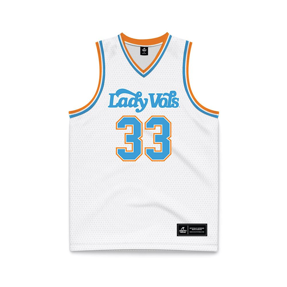 Tennessee - NCAA Women's Basketball : Alyssa Latham - White Basketball Jersey-0