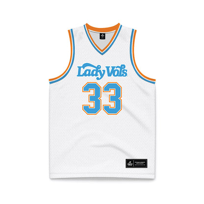 Tennessee - NCAA Women's Basketball : Alyssa Latham - White Basketball Jersey-0
