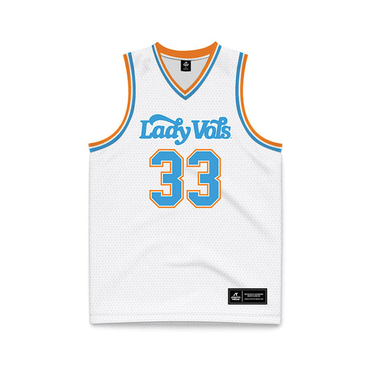 Tennessee - NCAA Women's Basketball : Alyssa Latham - White Basketball Jersey-0