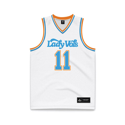 Tennessee - NCAA Women's Basketball : Lazaria Spearman - White Basketball Jersey-0