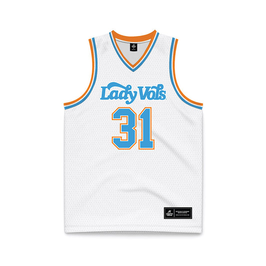 Tennessee - NCAA Women's Basketball : Aaliyah Moore - White Basketball Jersey-0