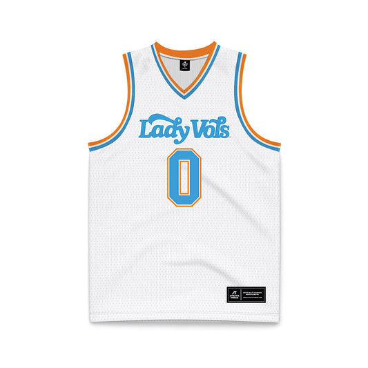 Tennessee - NCAA Women's Basketball : Janiah Barker - White Basketball Jersey-0