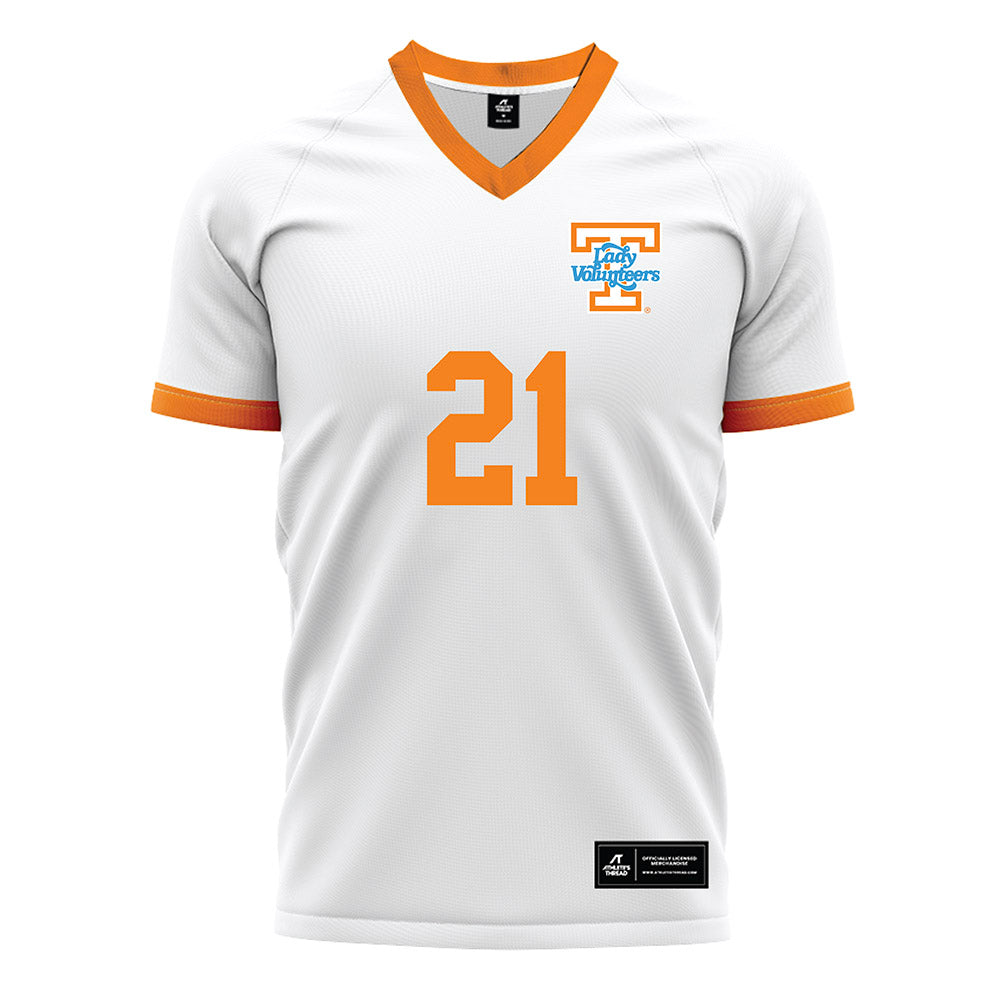 Tennessee - NCAA Women's Soccer : Leah Klurman - White Soccer Jersey-0