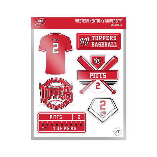 Western Kentucky - NCAA Baseball : Gatlin Pitts - Sticker Sheet-0