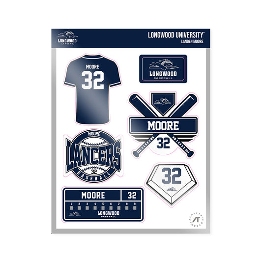 Longwood - NCAA Baseball : Landen Moore - Sticker Sheet-0