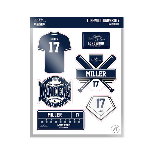 Longwood - NCAA Baseball : kyle miller - Sticker Sheet-0