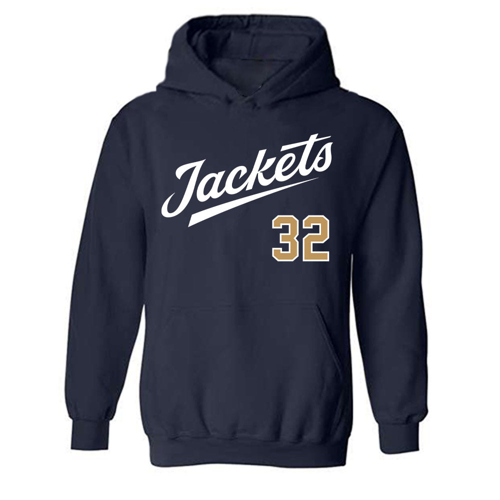 Georgia Tech - NCAA Baseball : Brett Barfield - Classic Shersey Hooded Sweatshirt-0