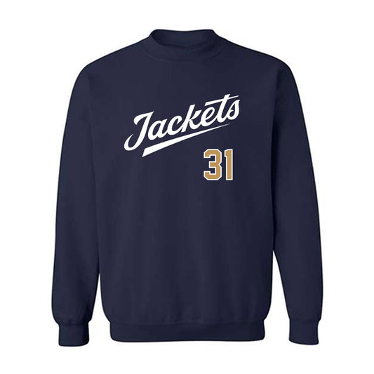 Georgia Tech - NCAA Baseball : Justin Shadek - Classic Shersey Crewneck Sweatshirt-0