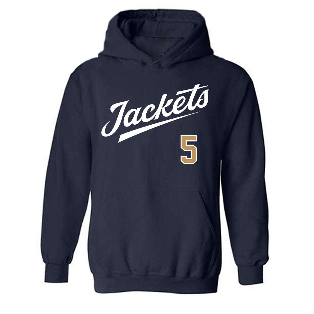 Georgia Tech - NCAA Baseball : Dominic Stephenson - Classic Shersey Hooded Sweatshirt-0