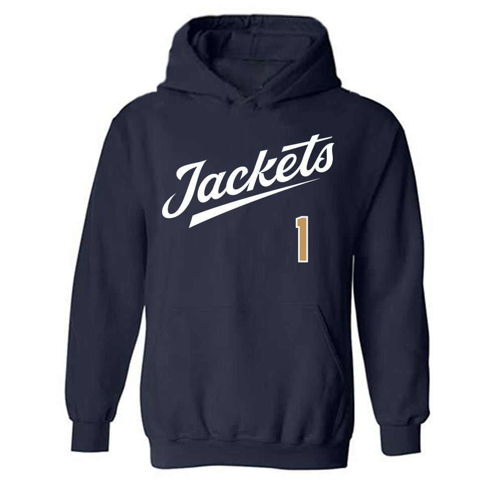 Georgia Tech - NCAA Baseball : Parker Brosius - Classic Shersey Hooded Sweatshirt-0