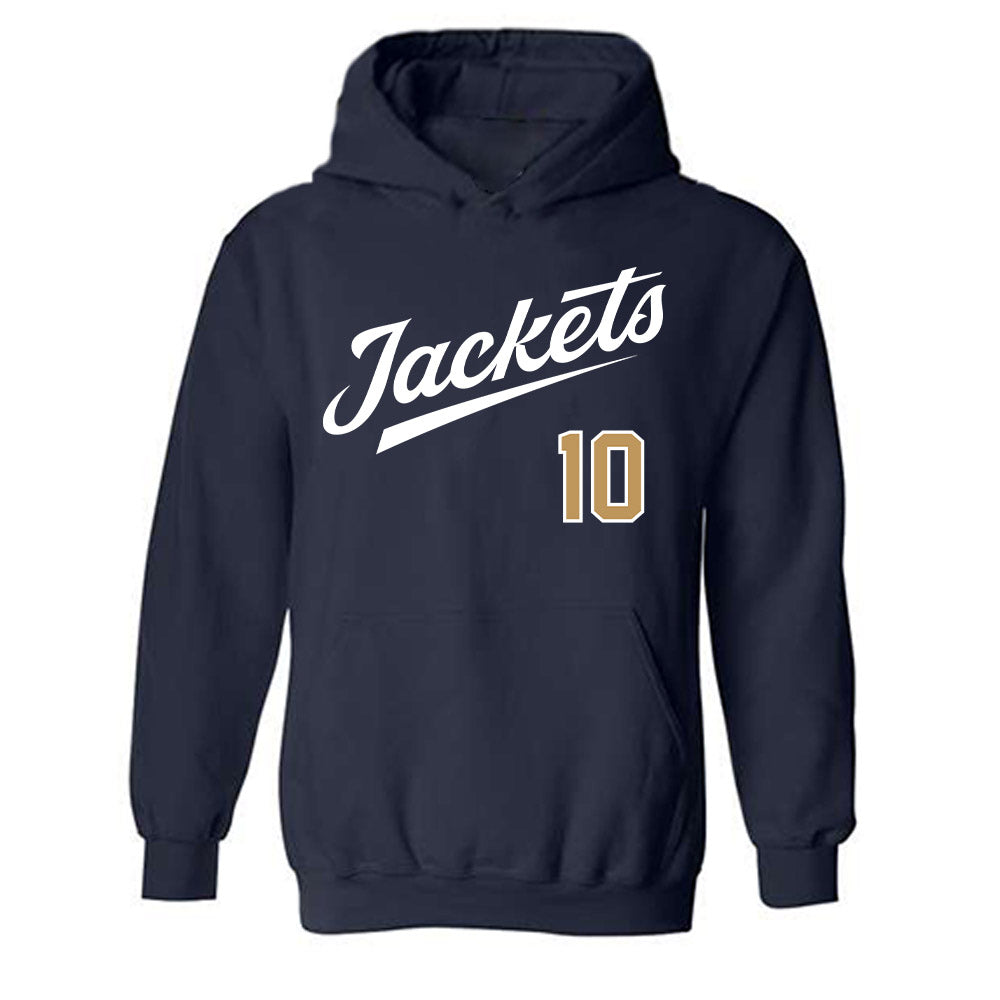 Georgia Tech - NCAA Baseball : Kent Schmiht - Classic Shersey Hooded Sweatshirt-0