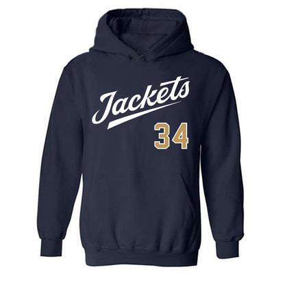 Georgia Tech - NCAA Baseball : Drew Rogers - Classic Shersey Hooded Sweatshirt-0