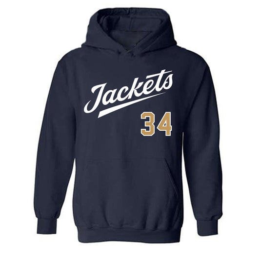 Georgia Tech - NCAA Baseball : Drew Rogers - Classic Shersey Hooded Sweatshirt-0