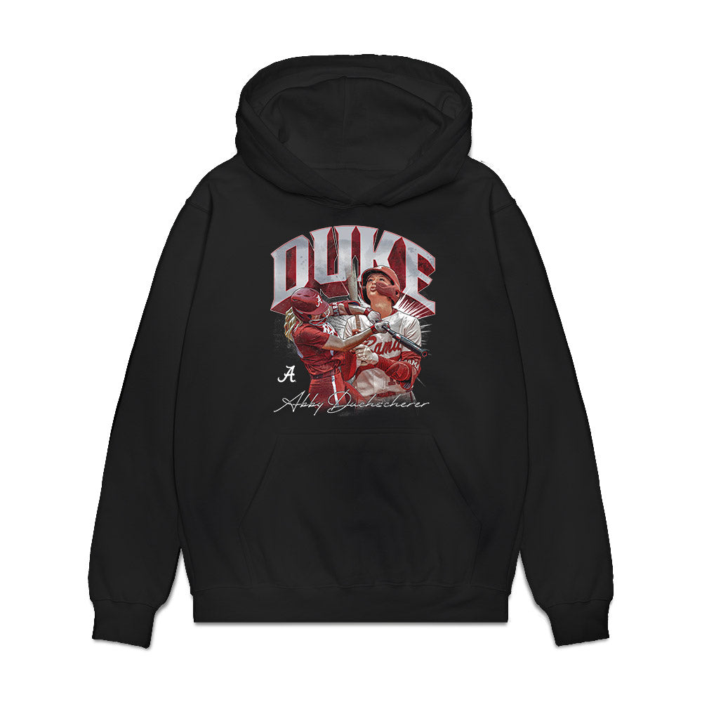 Alabama - NCAA Softball : Abby Duchscherer - Collage Premium Hooded Sweatshirt-0